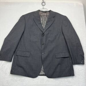 Brooks Stretch Blazer Suit Men‎ 50R Gray 3 Buttons 100% Wool